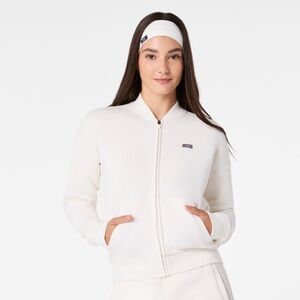 Figs Women's Off-Shift Bomber Sweatshirt